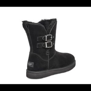 Black renley II style UGG boots with buckles on sides size 7
